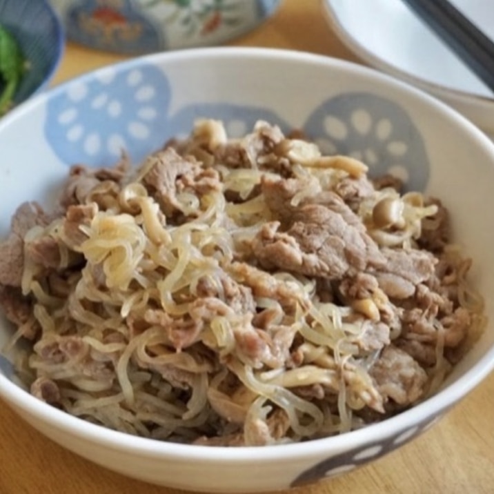 10分で完成♪糸こんにゃくと牛肉の甘辛炒め